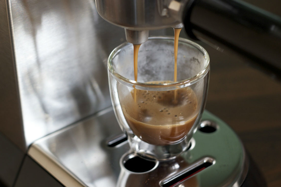 Espressomaschine gereinigt